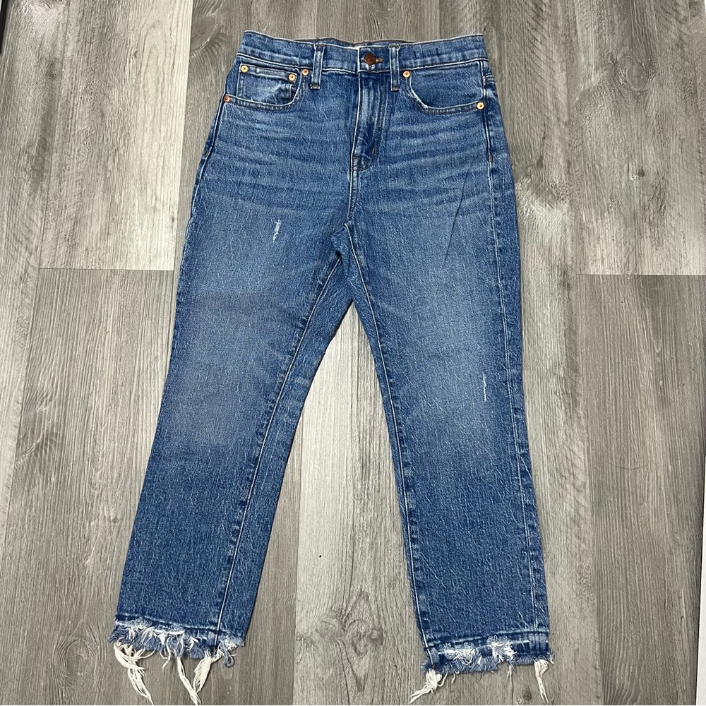 Madewell The High-Rise crop boy Jean/ blue/ Size 25P